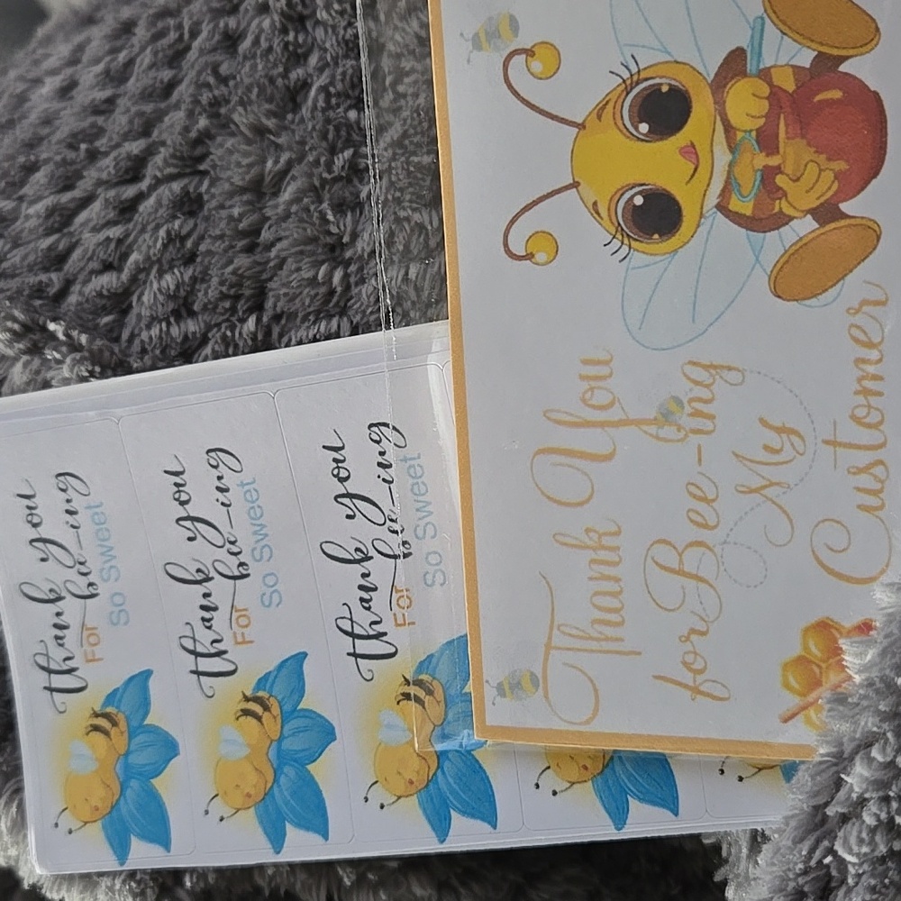 20 Handmade cards Bee And Stickers